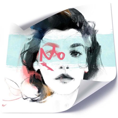 Plakat, Kobieca twarz 40x40 na Arena.pl