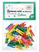 Kolorowe Spinacze Do Dekoracji Mini 50Szt