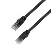 Kabel CAT 6A płaski kabel sieciowy U/UTP czarny 30M 32AWG PVC Spacetronik