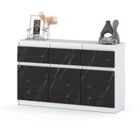 Komoda Pojemna Szafka 3 Szuflady Salon Sypialnia 120cm Biała San Sebastian