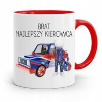 Kubek Czerwony Dla Brata Brat Najlepszy Kierowca Z Nadrukiem Ze Zdjęciem