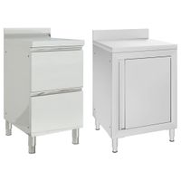 Szafki gastronomiczne, 2 szt., stal nierdzewna