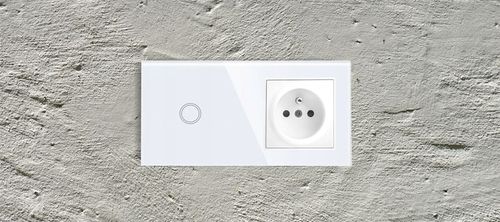 GNIAZDO GNIAZDKO SZKLANE Z BOLCEM Z WŁĄCZNIKIEM POJEDYNCZYM BIAŁE na Arena.pl