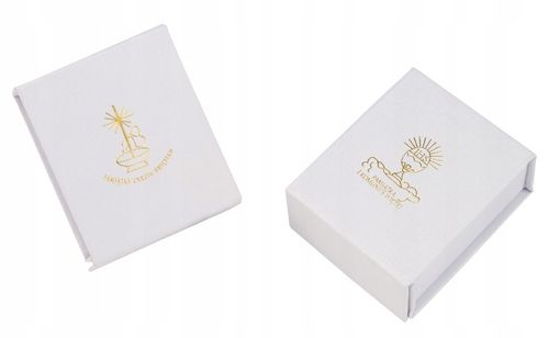 ŁAŃCUSZEK SREBRNY MEDALIK KOMUNIJNY MATKA BOSKA NA KOMUNIĘ CHRZEST GRAWER na Arena.pl