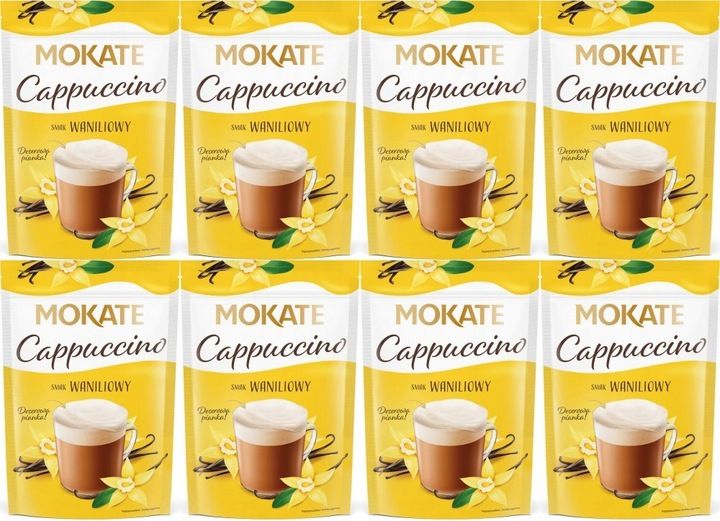 Kawa rozpuszczalna Mokate Cappuccino Waniliowa Delikatna Pianka 110g x8 zdjęcie 1