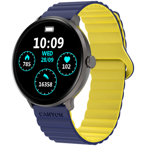 CANYON Smartwatch Jacky SW-69 Niebiesko - Żółty na Arena.pl