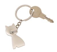 Brelok na klucze CAT, srebrny