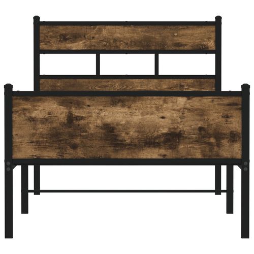 Łóżko bez materaca, przydymiony dąb, 90x190 cm na Arena.pl