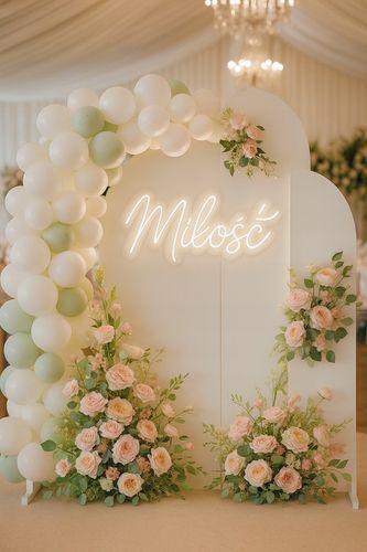 ŚCIANKA DEKORACYJNA MDF na urodziny, wesele, chrzest 180x90cm na Arena.pl