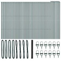 Ogrodzenie z słupkami Szary 1.5 x 100 m Stal pokryta PCV
