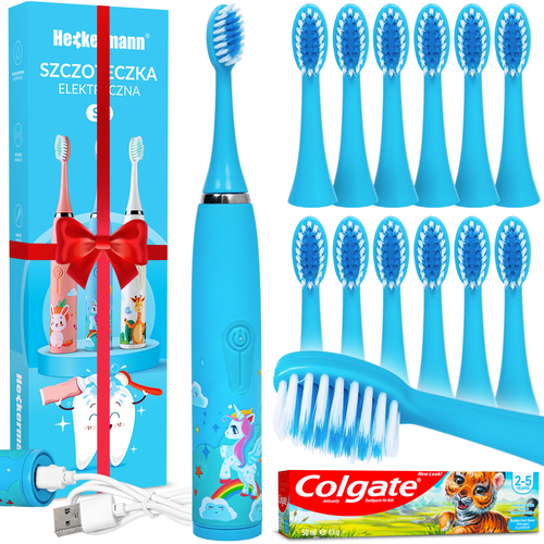 Szczoteczka do zębów dla dzieci Heckermann S1 Niebieska na Arena.pl