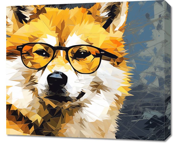 Obraz 70x60cm Intelektualny Psiak zdjęcie 1