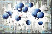 60CM 40CM ZEGAR OBRAZ ABSTRAKCYJNE DMUCHAWCE DRUK PŁÓTNO RAMA