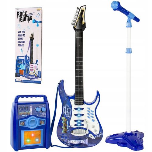 Gitara elektryczna duża dla dzieci Mikrofon Statyw Wzmacniacz Instrument na Arena.pl