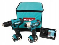 2X Zestawy narzędzi akumulatorowych Makita Battery Combo Kit CXT CLX224A