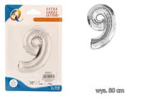 BALONY FOLIOWE CYFERKI BALON FOLIOWY CYFRA 9 80CM