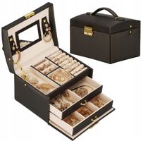 ORGANIZER NA BIŻUTERIĘ SZKATUŁKA KUFEREK PUDEŁKO NA PREZENT KASETKA