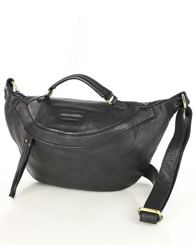 Torebka nerka damska skórzana listonoszka - MARCO MAZZINI czarny na Arena.pl