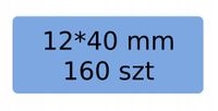 NIIMBOT Etykiety Naklejki BŁĘKITNE 12*40mm 160szt