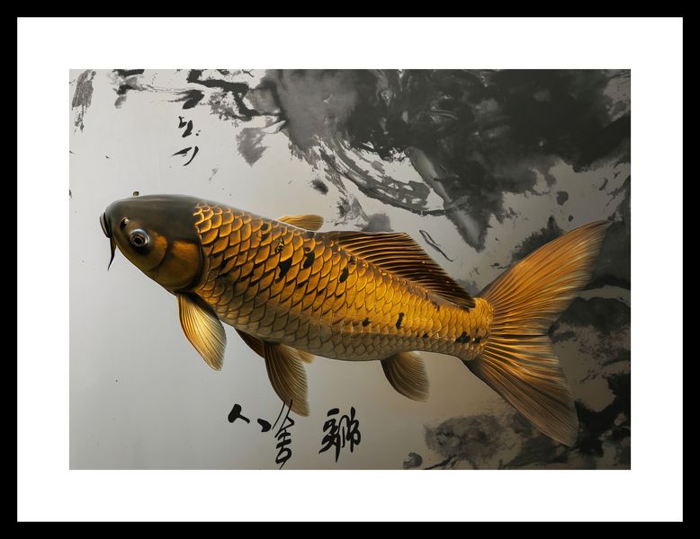 Plakat 35x25cm Spokojna Ryba Koi zdjęcie 3