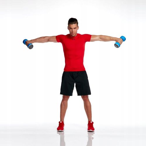 ZESTAW CIĘŻARKI HANTLE DO ĆWICZEŃ 1,5+3+5kg STOJAK na Arena.pl