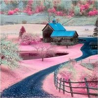 haft diamentowy 5d malowanie diy 40x40cm krajobraz