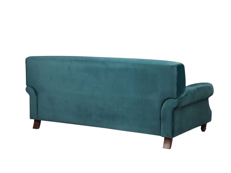 Sofa 3-osobowa welurowa lazurowa EIKE zdjęcie 5