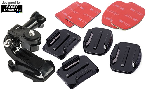 SZYBKOZŁĄCZKA J-HOOK Z BAZAMI I NAKLEJKAMI 3M DO SONY ACTION CAM na Arena.pl