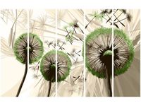 70CM 150CM OBRAZ 5 ELEM DMUCHAWCE ZIELENI ŚCIENNY