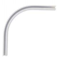 ŁUK PRZELOTOWY do karnisza szyny ALUMINIOWEJ Akcesoria do szyn biały