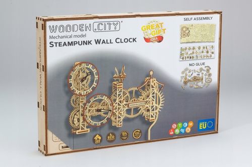 Drewniany Zegar Steampunk Wooden.City Puzzle 3D na Arena.pl