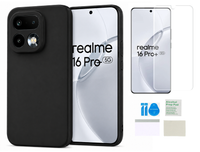 Etui do REALME 16 PRO PLUS 5G czarny case matowy pokrowiec + folia ochronna
