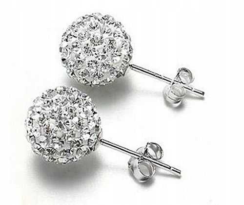 KOLCZYKI SREBRNE 925 CYRKONIE KULKI SZTYFTY NA PREZENT SWAROVSKI SREBRO 925 na Arena.pl