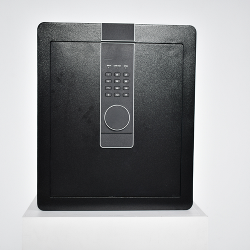 Pancerny Domowy Sejf z Zamkiem Elektronicznym i Kluczem 45x38x32 cm Czarny na Arena.pl