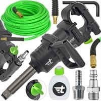 KLUCZ UDAROWY pneumatyczny z Udarem KÓŁ TIR 1 CAL 5000Nm Toolme + WĄŻ TM083