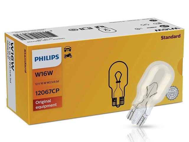 Żarówka W16W PHILIPS T15 12V 16W zdjęcie 1