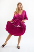 Zwiewna sukienka z wycięciem na plecach Rita Amarantowa UNI