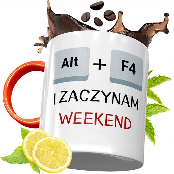 Kubek Pomarańczowy Dla Informatyka Programisty Z Nadrukiem Ze Zdjęciem zdjęcie 1