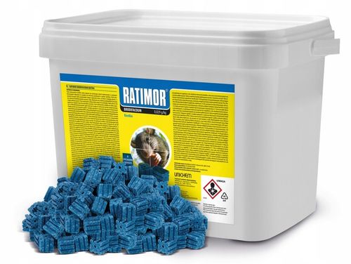 RATIMOR Trutka na myszy i szczury - Kostka woskowa Brodifakum 29ppm na Arena.pl