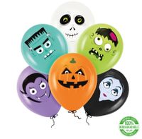Balony lateksowe Halloween przyjęcie halloweenowe 6 szt.