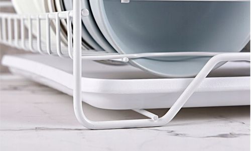 SUSZARKA DO NACZYŃ STOJĄCA BIAŁA DWUPOZIOMOWA OCIEKACZ Z TACKĄ W na Arena.pl