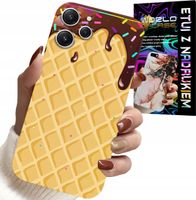 ETUI DO XIAOMI REDMI 12 4G - Z MOTYWEM WAFLA Z POLEWĄ CZEKOLADOWĄ