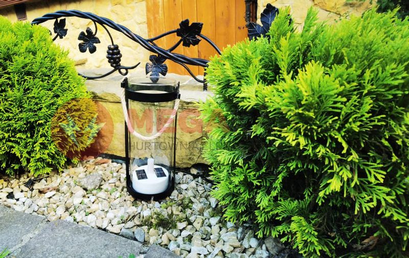 Lampa solarna ogrodowa latarnia LANTERN COLUMN LED HK-SL606-2 MK zdjęcie 3