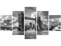 80CM 150CM OBRAZ 5 ELEM TOWER BRIDGE ŚCIENNY