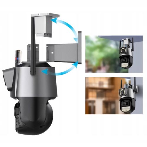 Kamera Zewnętrzna WiFi Obrotowa Podwójna Dwa Obiektywy 2x3MP na Arena.pl