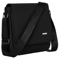 listonoszka męska z klapką w czarnym kolorze wykonana z cordury - rovicky