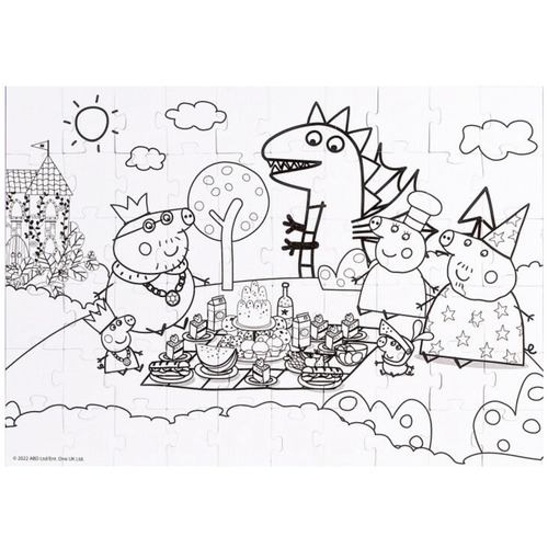 Puzzle 2 In 1 Peppa Pig 60 Elementów Kolorowanka 200118 na Arena.pl