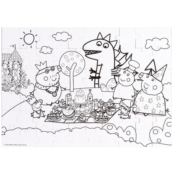 Puzzle 2 In 1 Peppa Pig 60 Elementów Kolorowanka 200118 zdjęcie 3