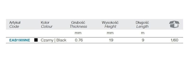 TAŚMA SAMOWULKANIZUJĄCA CZARNA BM 9M*19MM - BE EAB1909NE zdjęcie 2