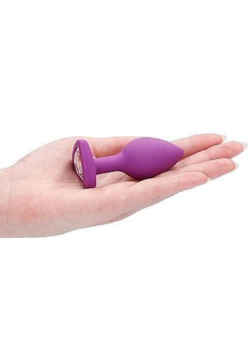diamond heart butt plug - large - purple na Arena.pl
